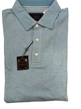 NWT Jos. A. Bank Reserve Polo Shirt Heather - Heathered Blue S/S LARGE $89.50